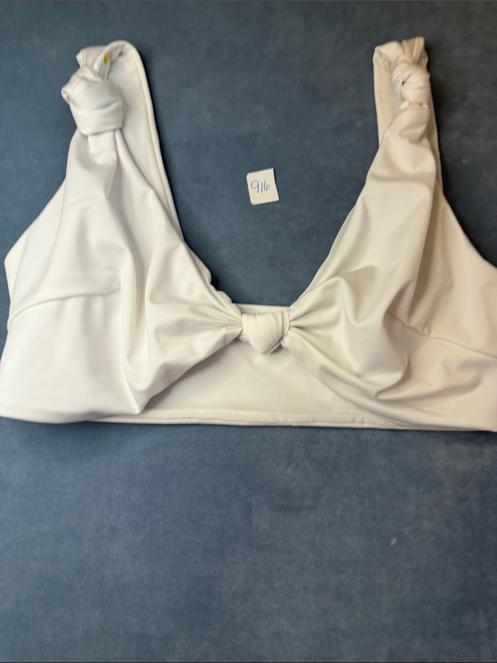 ASOS White Knot-Front Bralette Top - NWOT Size 14